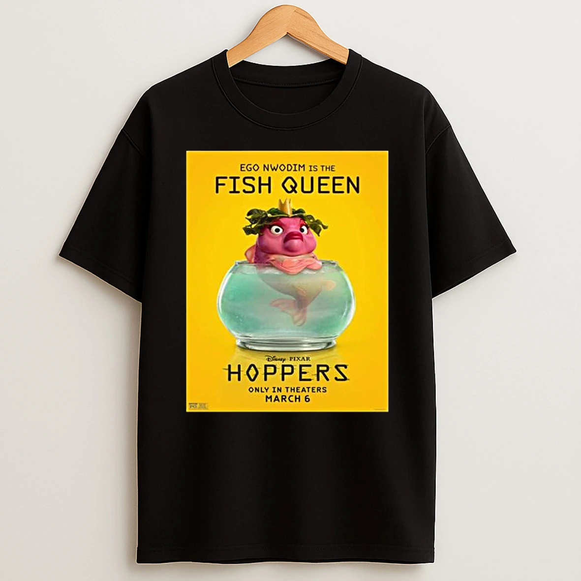 Ego Nwodim Is Fish Queen Character For Hoppers Only In Theaters March 6 2026 T Shirt