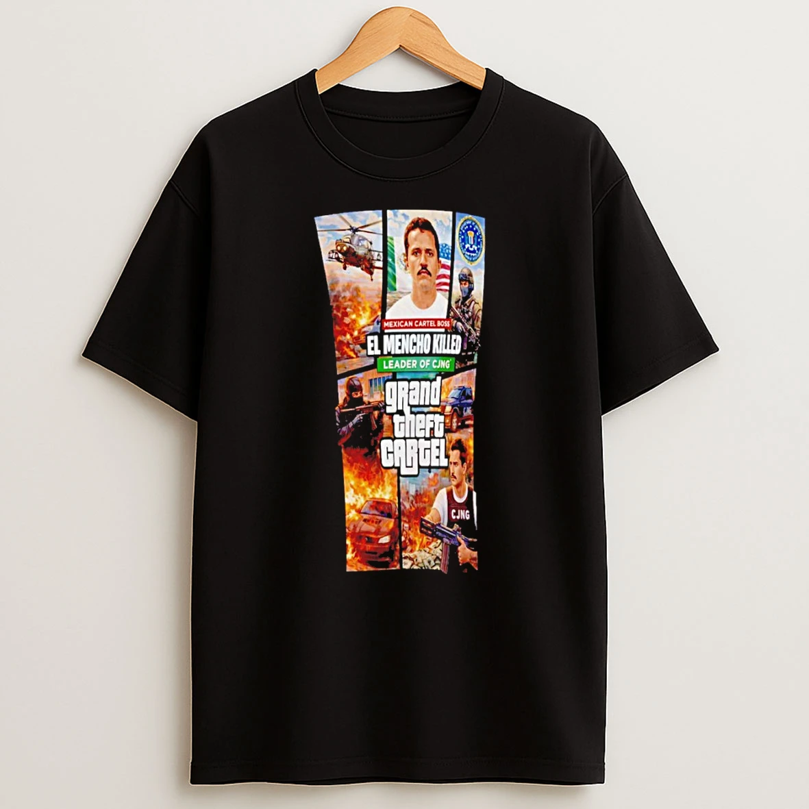 El Mencho Grand Theft Cartel Gta Style T Shirt