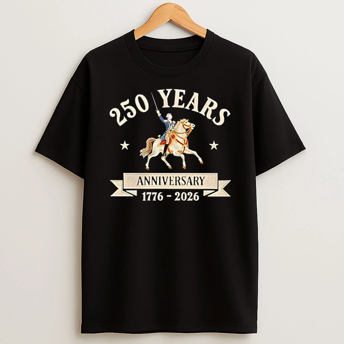 Embroidered American Semiquincentennial 250th Anniversary 250 Years 1776 2026 Patriotic Pride T Shirt