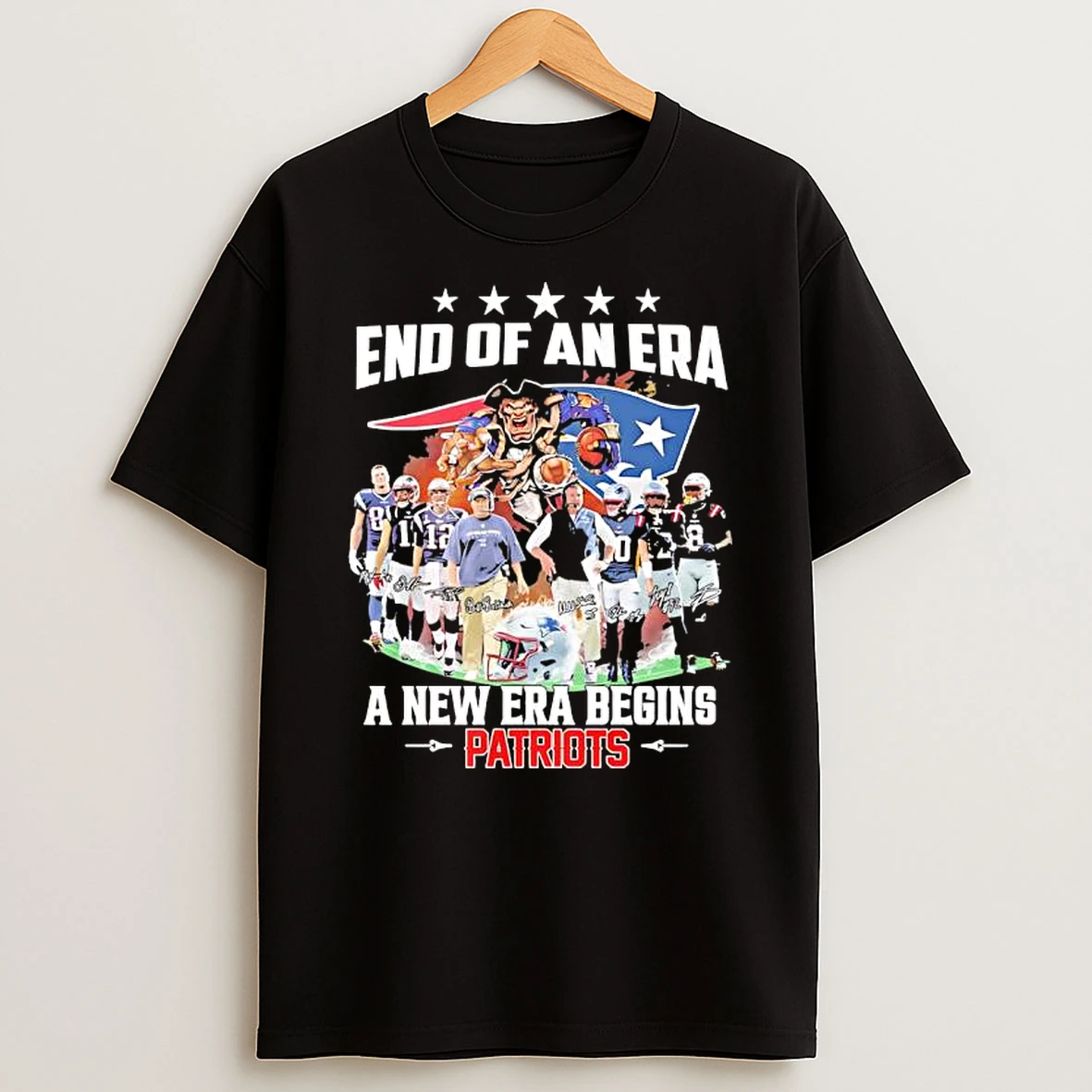 End Of An Era New England Patriots A New Era Begins Several Players T Shirt