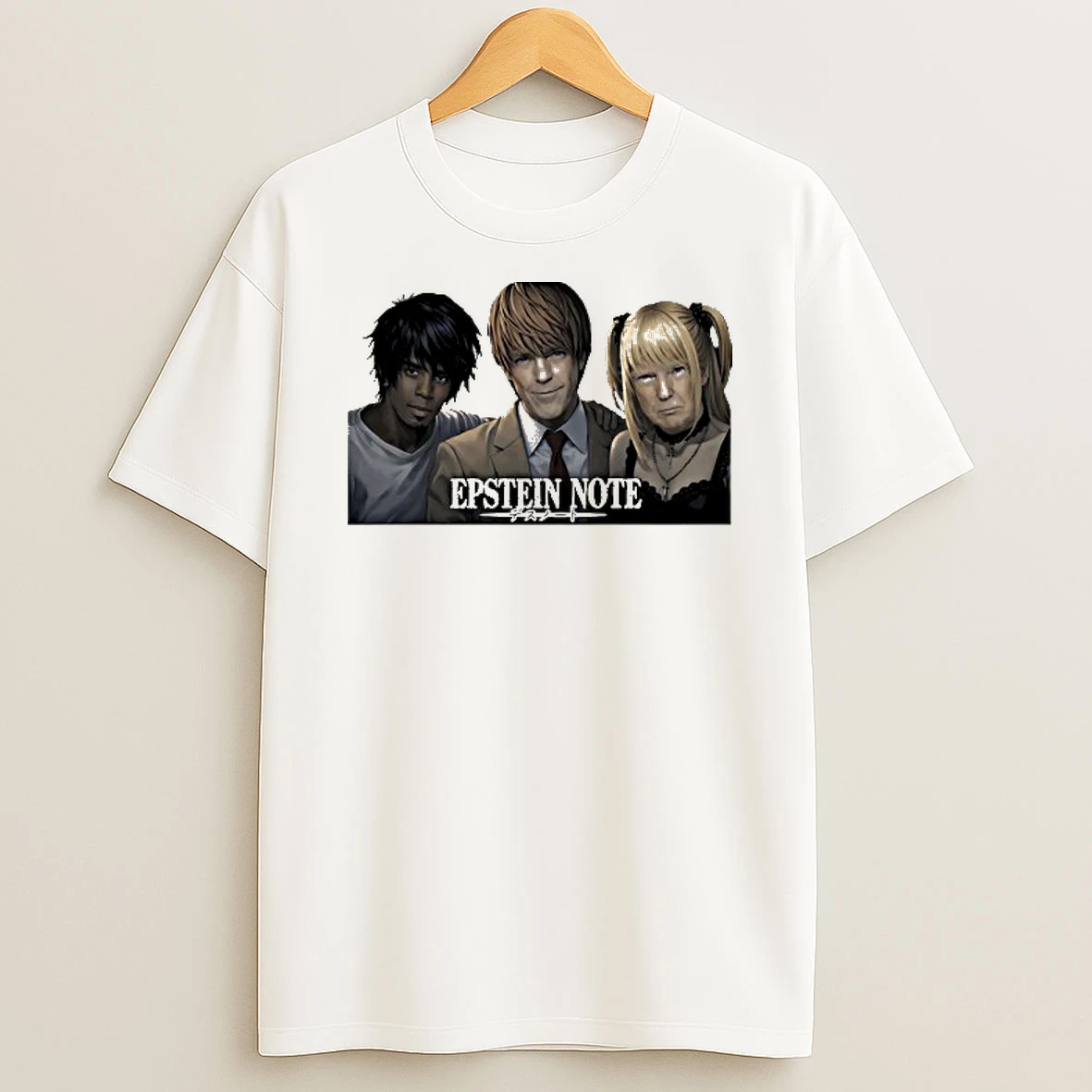 Epstein Note X Death Note Anime Parody T Shirt