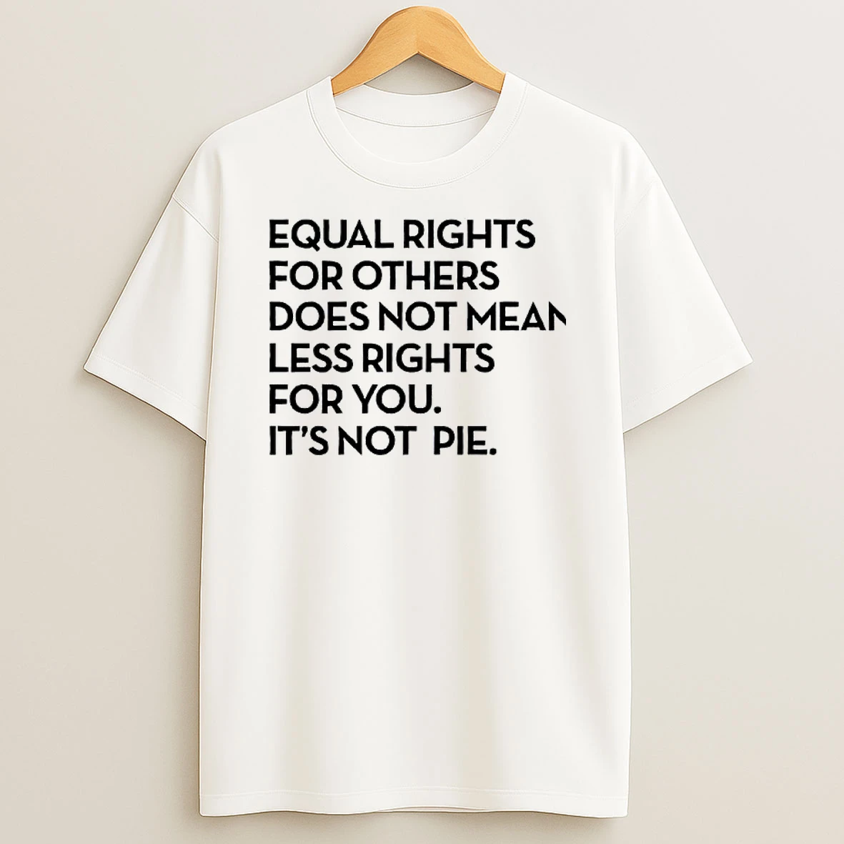 Equal Rights For Others Does Not Mean Fewer Rights For You Its Not Pie T Shirt