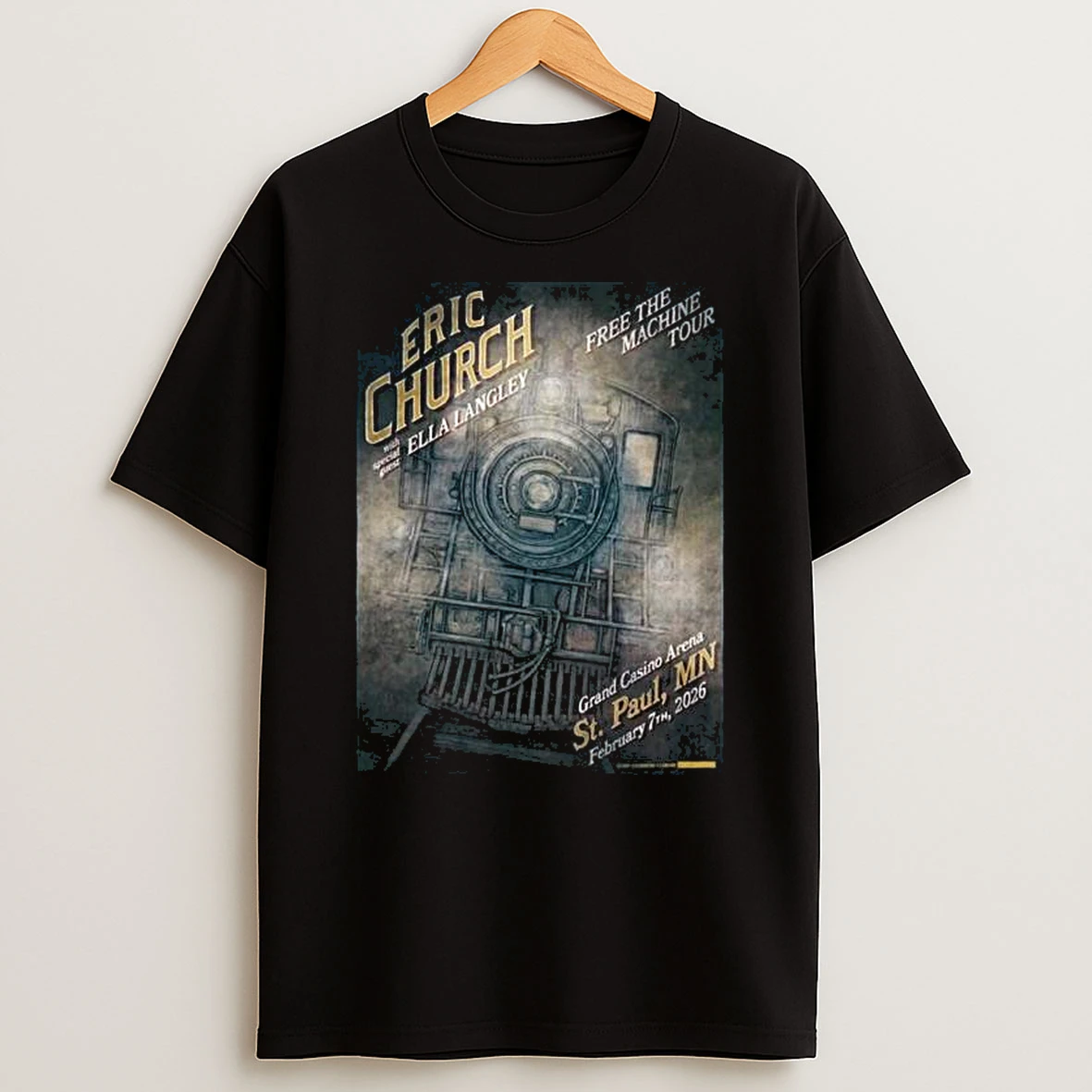 Eric Church St Paul Minnesota Venue At Grand Casino Arena On February 7 2026 Free The Machine Tour T Shirt