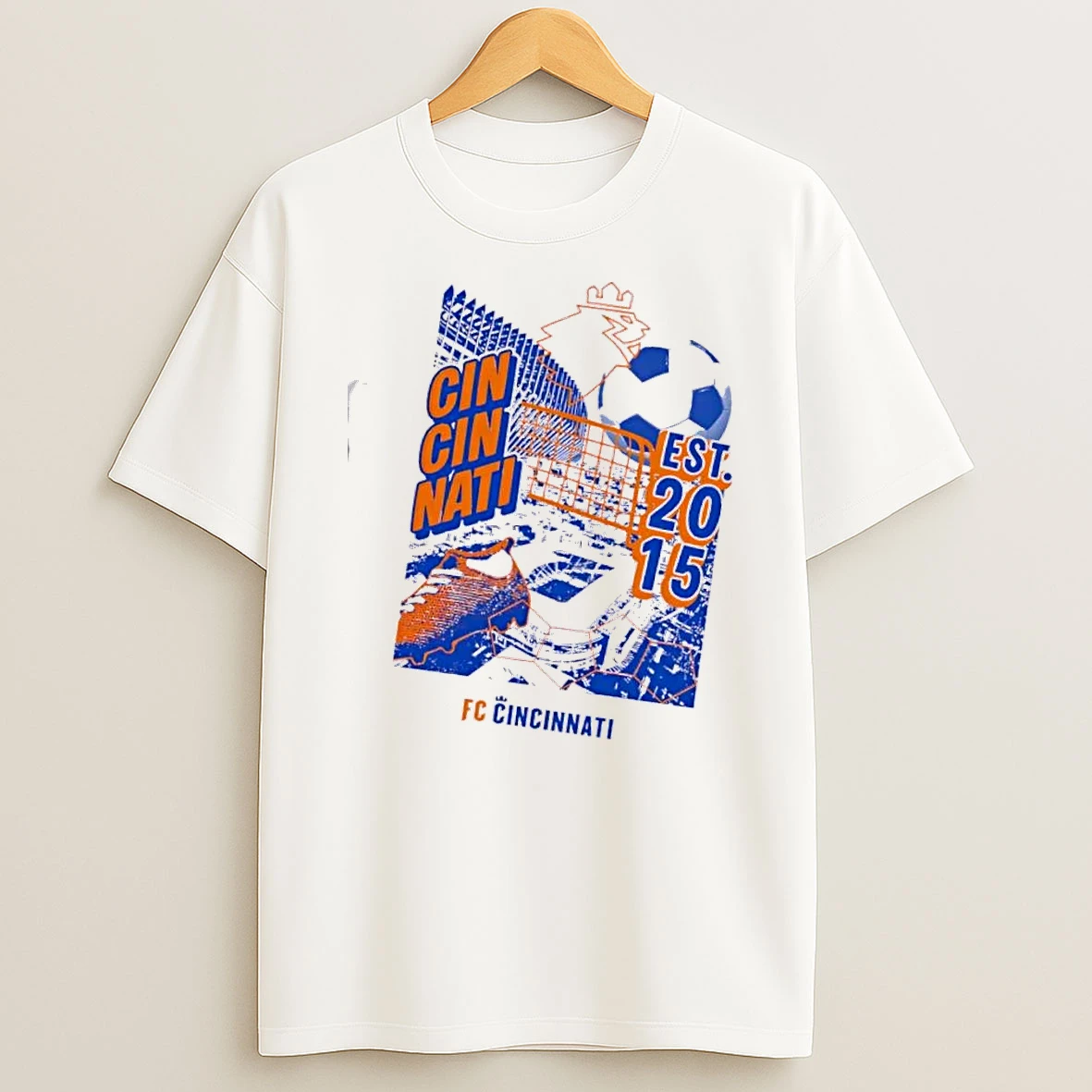 Fc Cincinnati Grunge Collage Est 2015 T Shirt