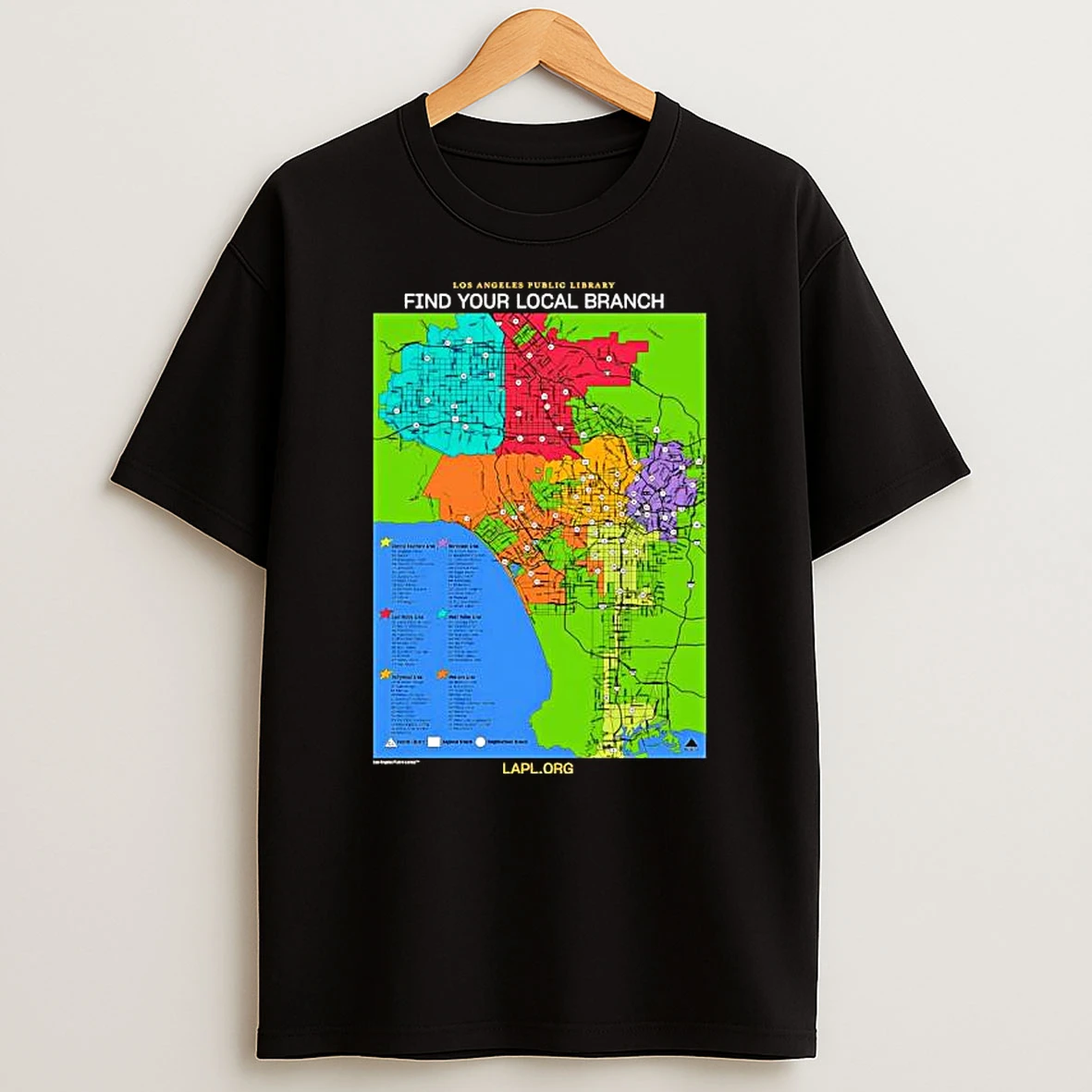 Find Your Local Branch Los Angeles Public Library T Shirt