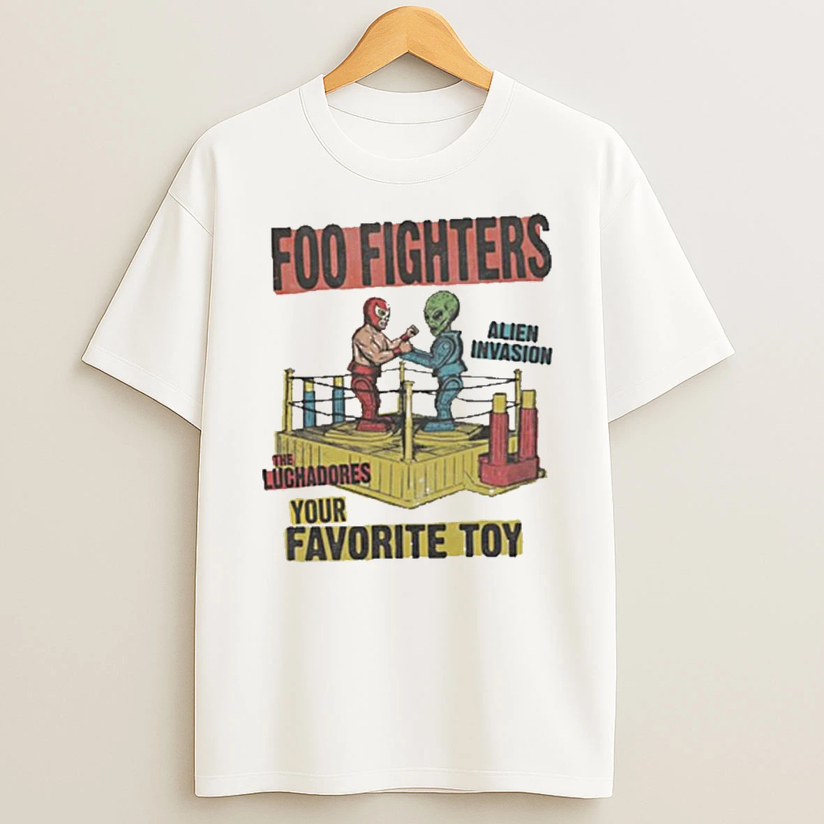 Foo Fighters Merch 2026 Alien V Lucha You Favorite Toy T Shirt