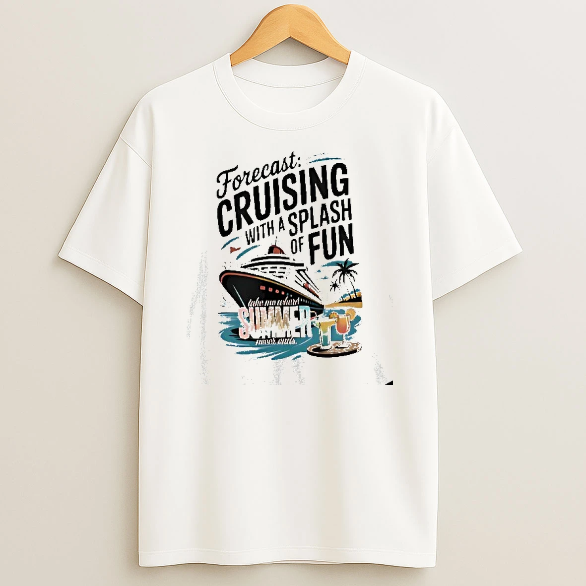 Forecast Cruising With A Splash Of Fun Take Me Where Summer Never Ends T Shirt