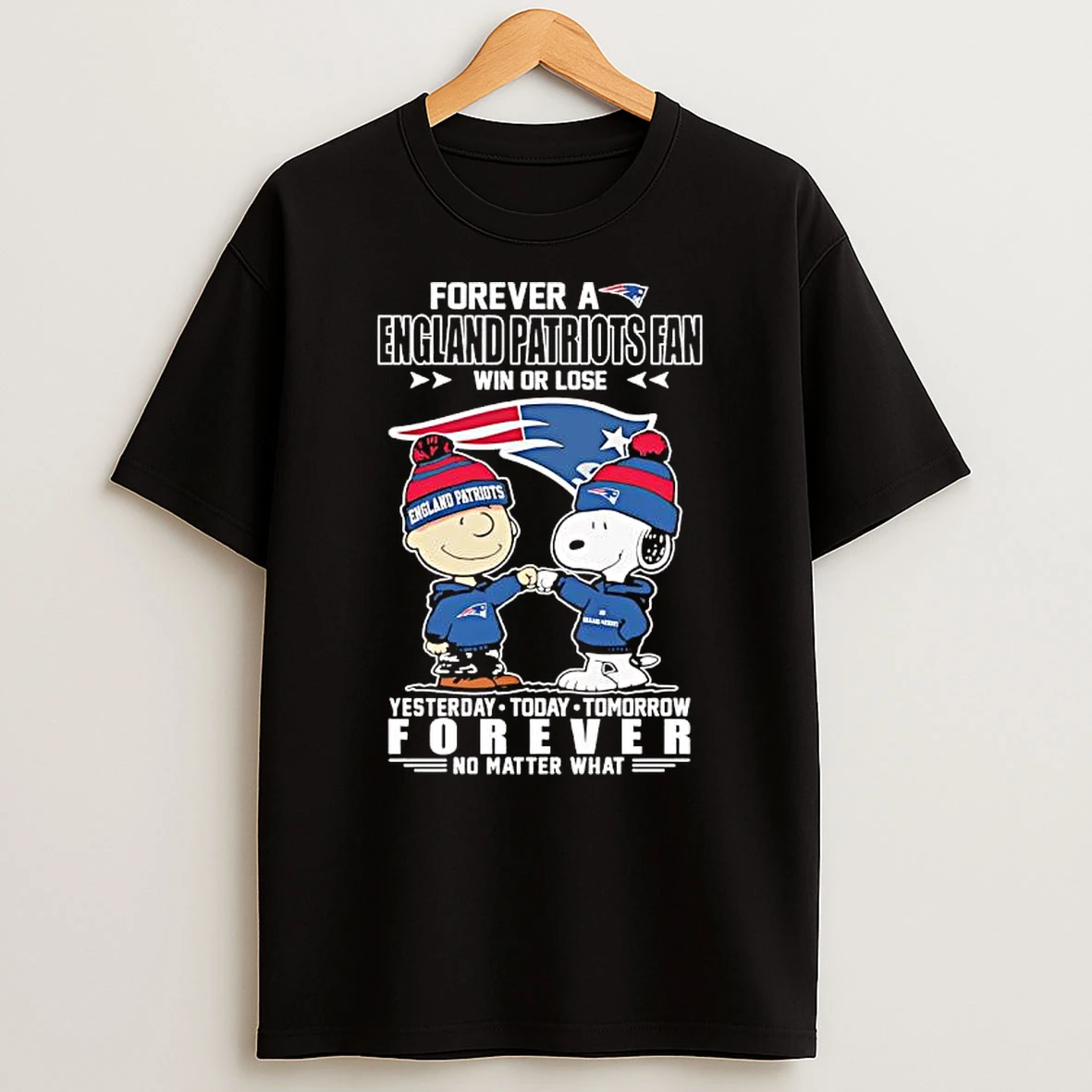 Forever A New England Patriots X Peanuts Yesterday Today Tomorrow Forever T Shirt