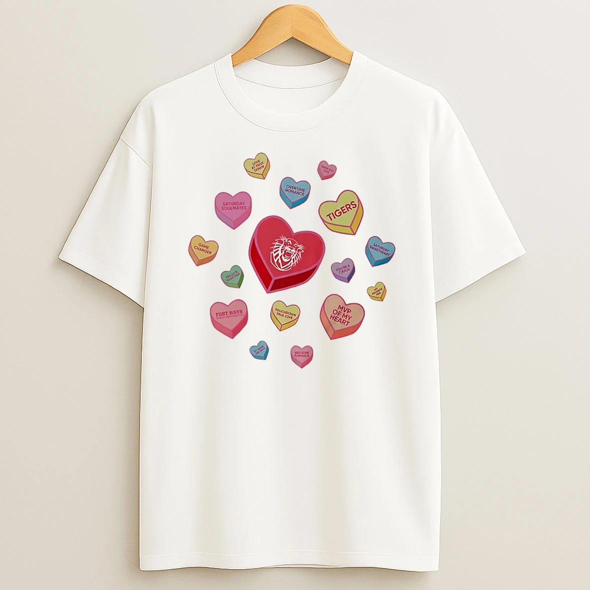 Fort Hays State Tigers Sweet Talk Valentine Day T Shirt