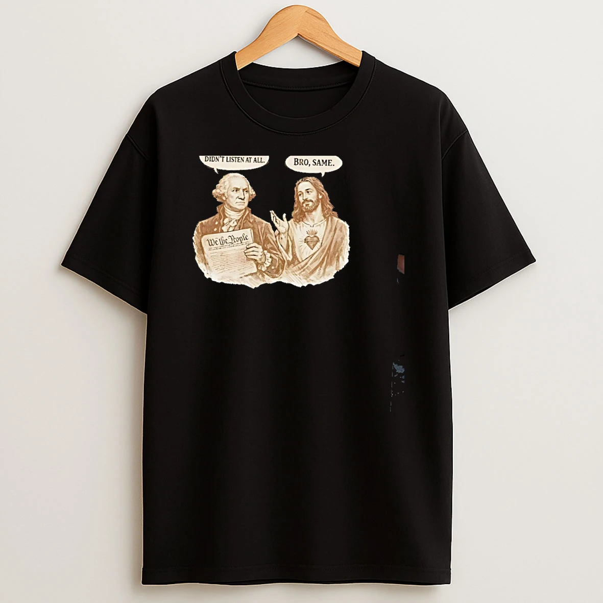 Founding Fathers George Washington And Jesus 250th Anniversary Usa T Shirt