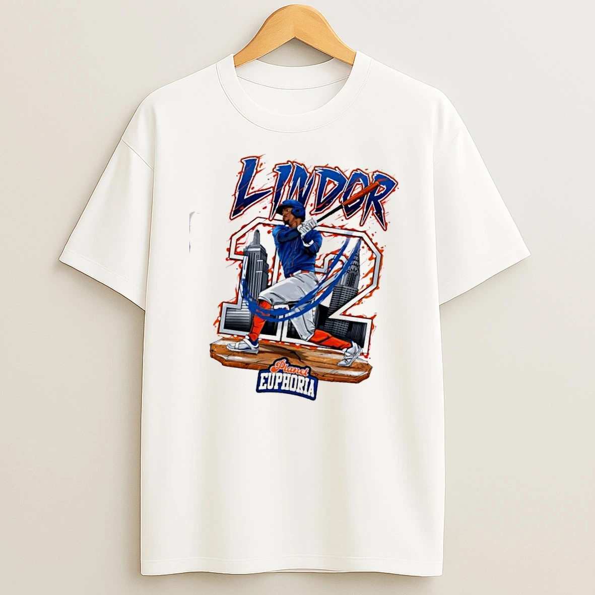 Francisco Lindor New York Mets Baseball City Graphic T Shirt