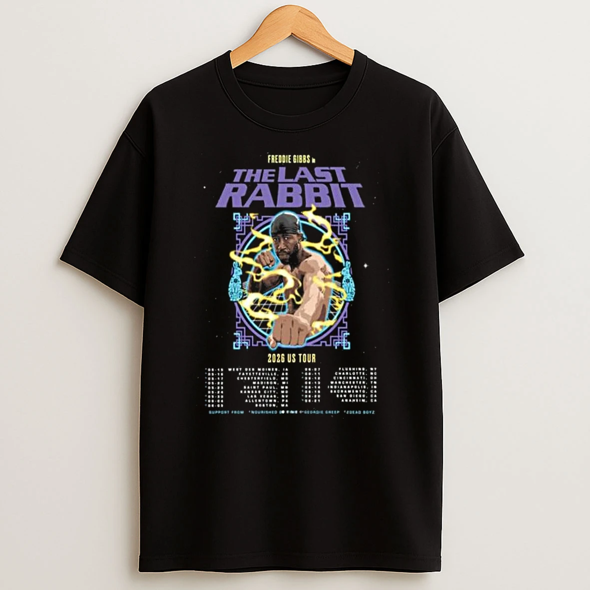 Freddie Gibbs The Last Rabbit Tour 2026 Us Tour Schedule Tour Dates T Shirt
