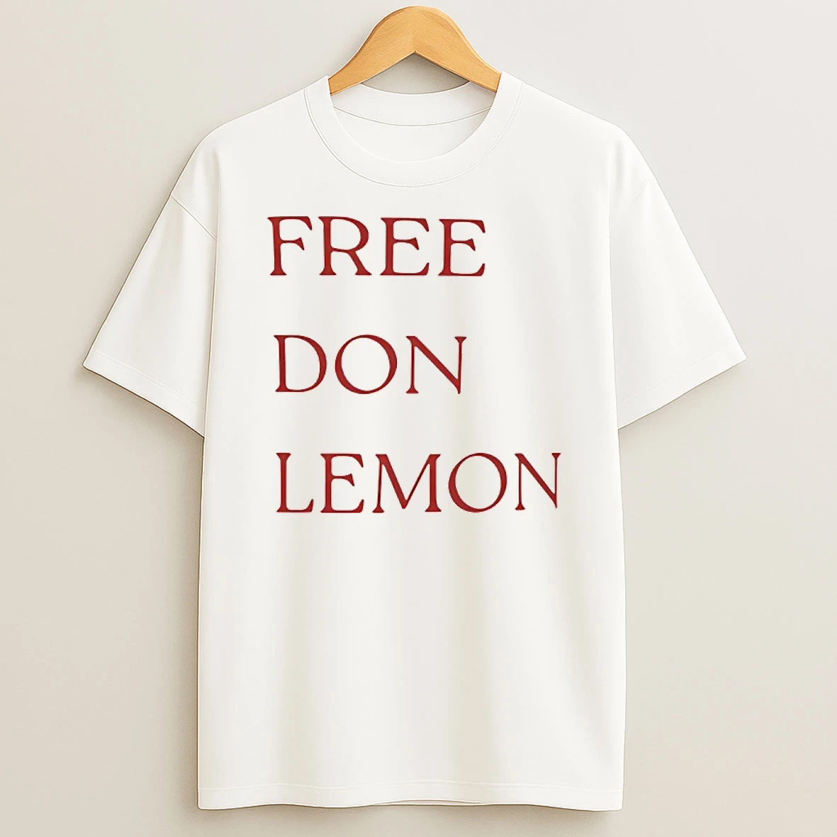 Free Don Lemon Red Style Text T Shirt
