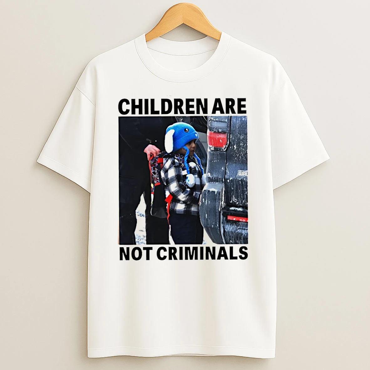 Free Liam Ramos Blue Bunny Hands Off Kids Abolish Ice Children Are Not Criminals T Shirt