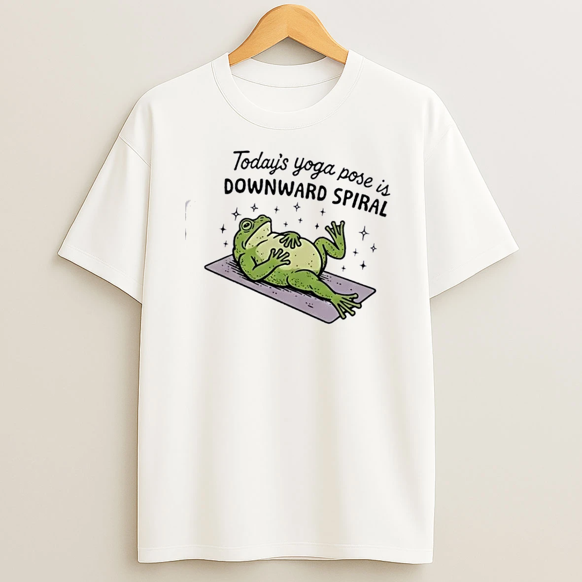 Frog Todays Yoga Pose Is Downward Spiral T Shirt