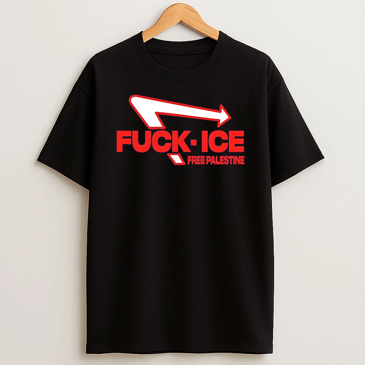 Fuck Ice Free Palestine Melt Ice Vintage T Shirt