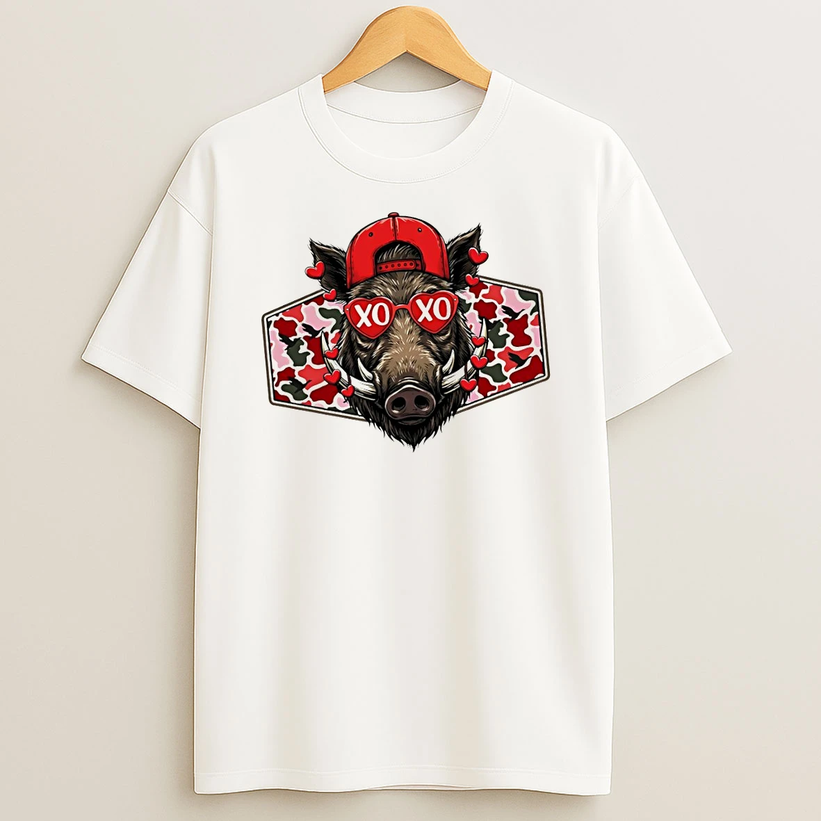 Funny Hog Hunting Wild Boar Valentines Day 2026 T Shirt