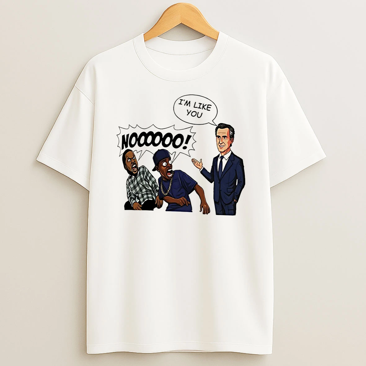 Gavin Newsom I Like You Noooo Cartoon T Shirt