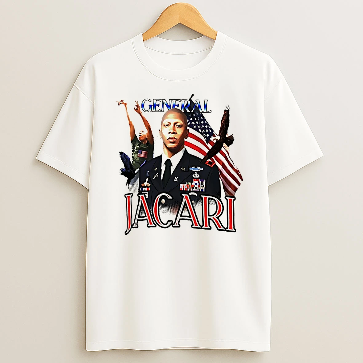 General Jacari Virginia Cavaliers Usa Flag Graphic T Shirt