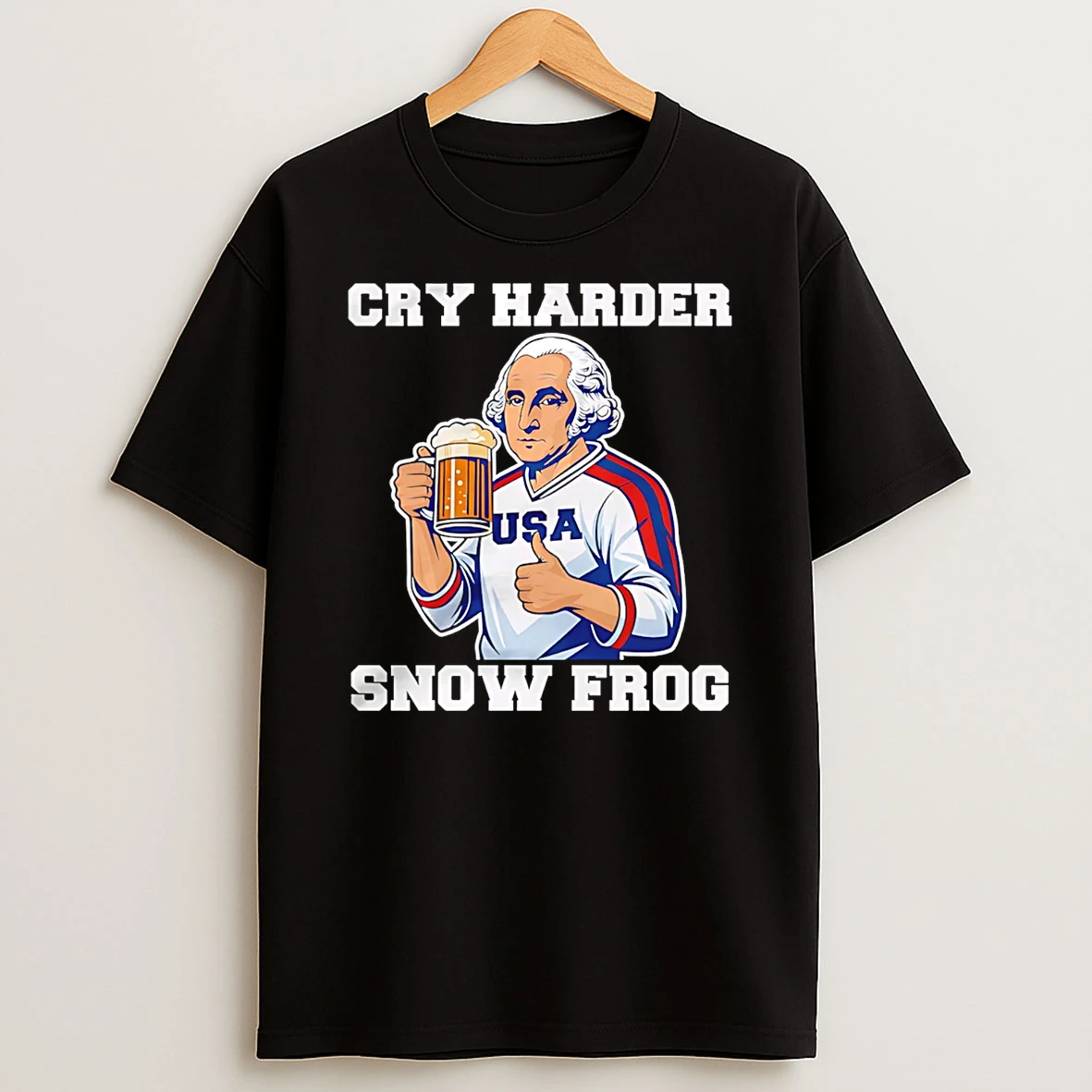 Georgia Washington Usa Player Cry Harder Snow Frog T Shirt