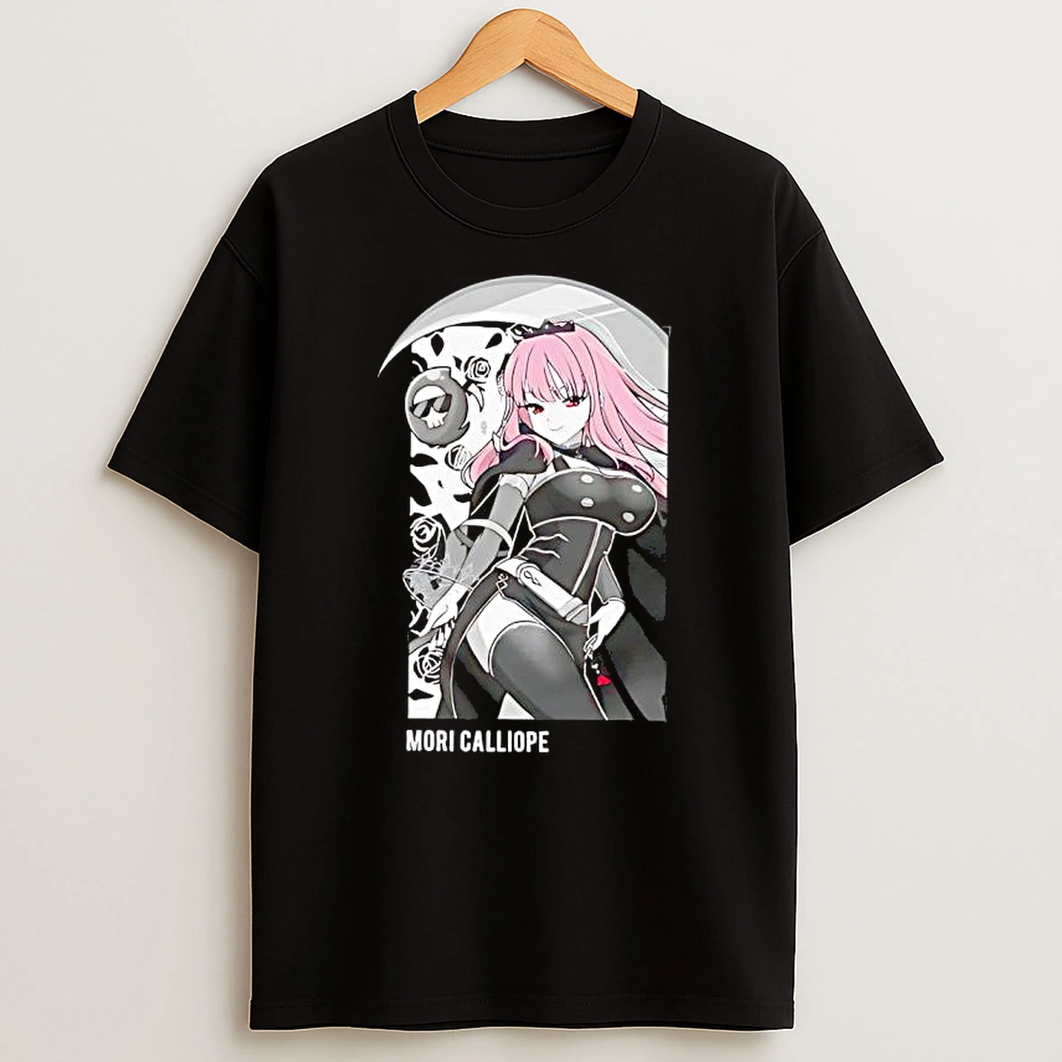 Ghost Mori Calliope Portrait Of Death Graphic T Shirt