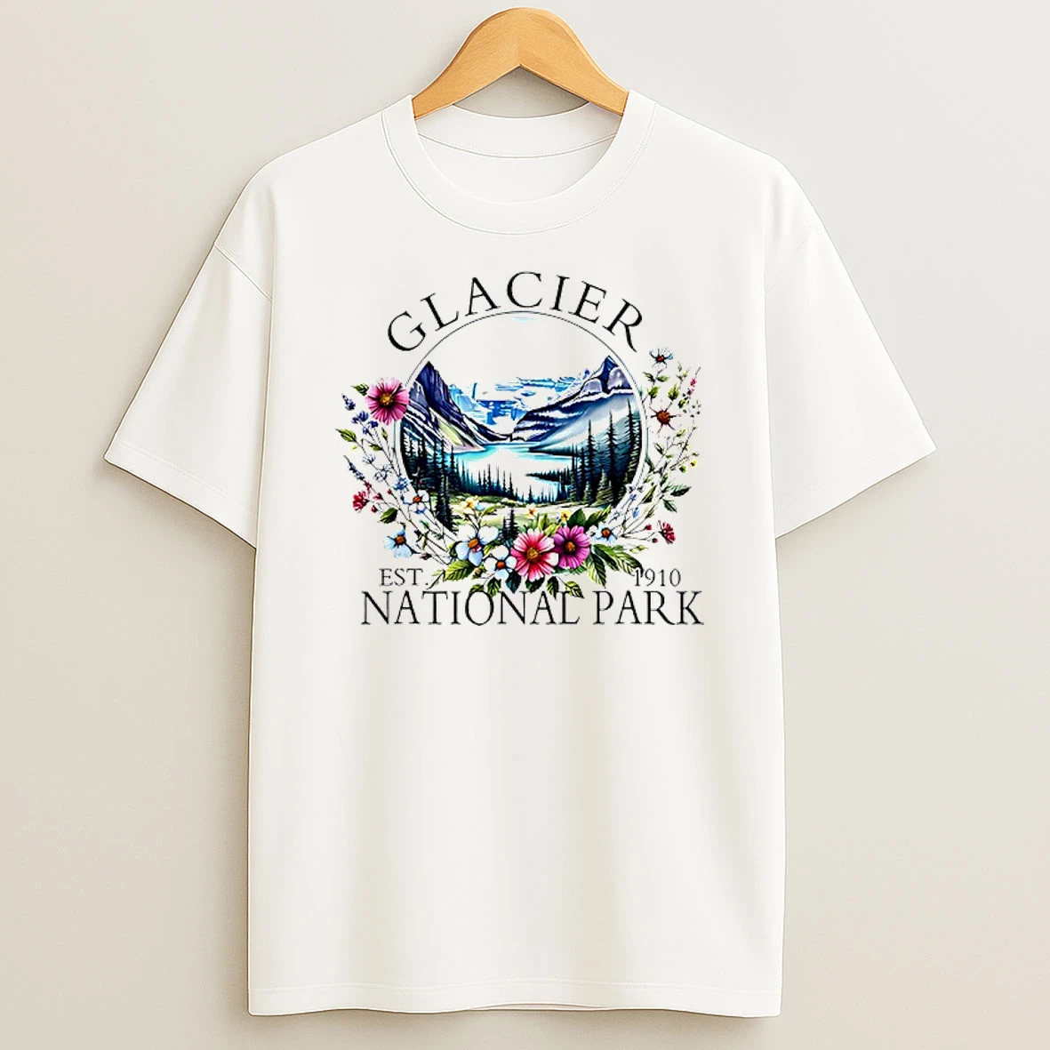 Glacier National Park Hiking Camping Outdoor T Shirt