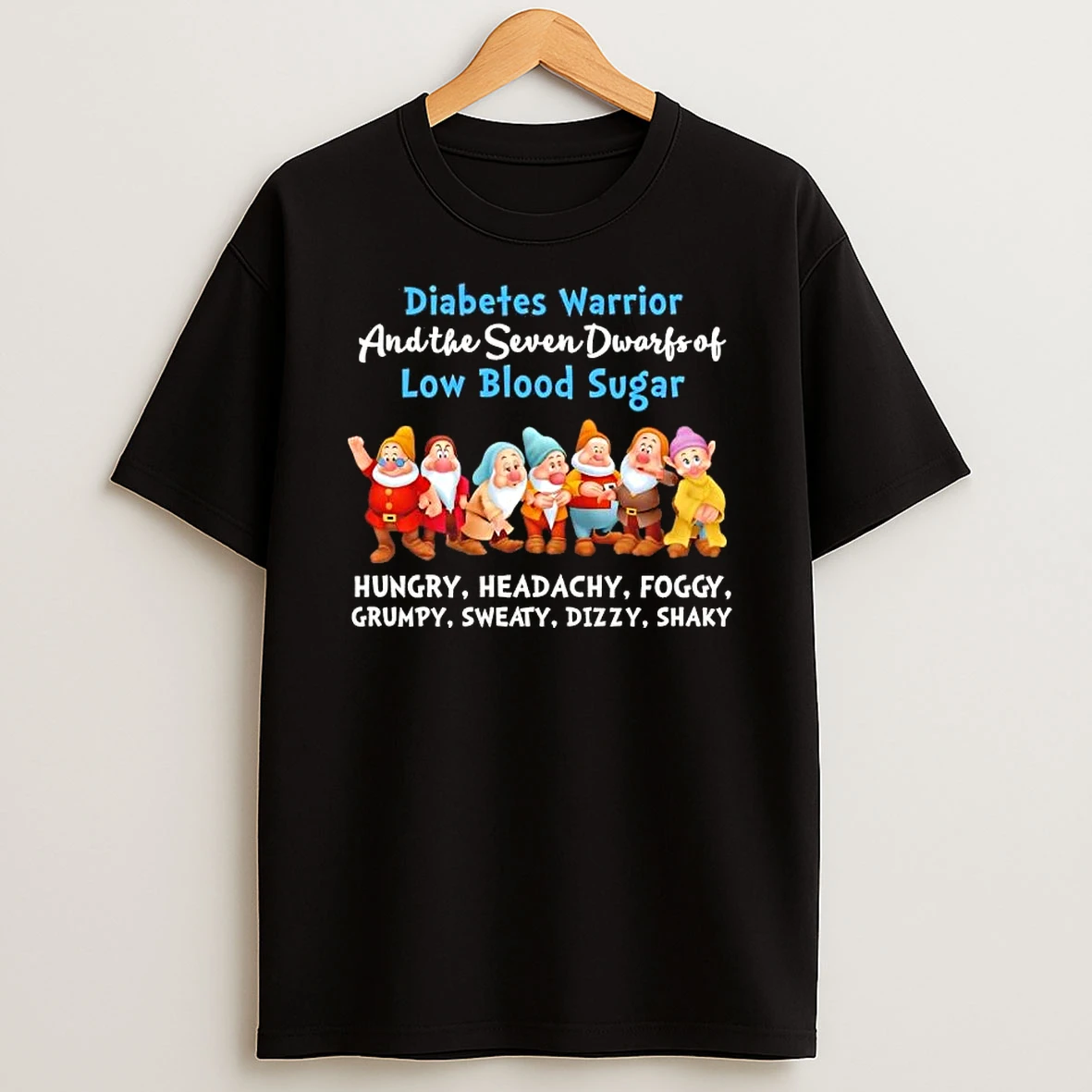 Gnomes Diabetes Warrior And The Seven Dwarfs Of Low Blood Sugar T Shirt