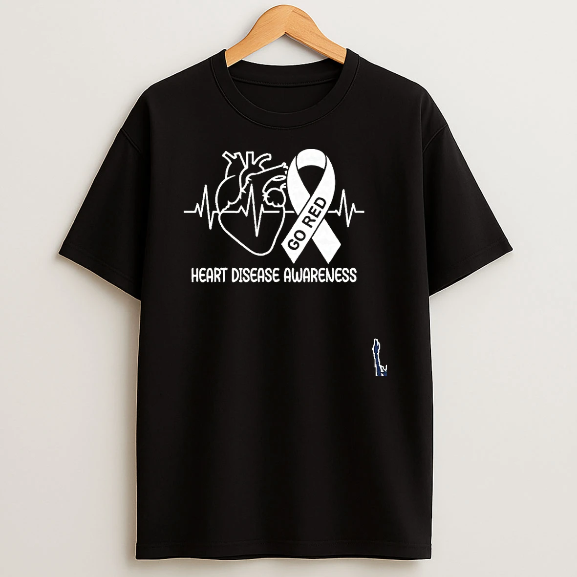 Go Red Heart Disease Awareness Red Ribbon Month T Shirt