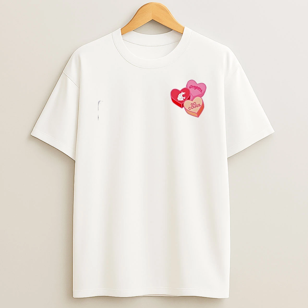 Go Washington State Cougars Candy Heart Valentines Day T Shirt