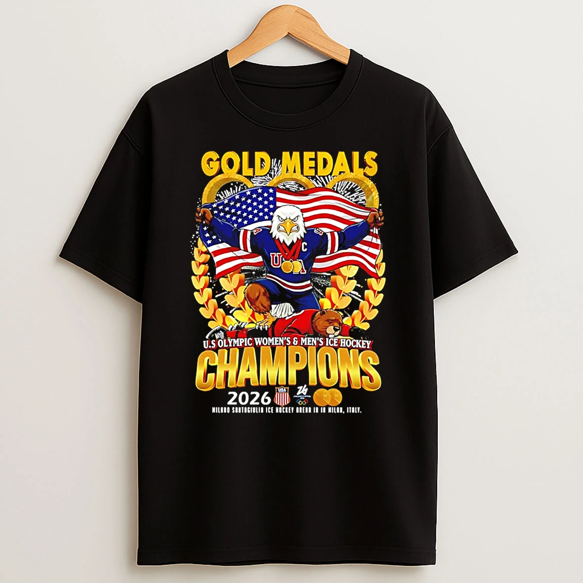 Gold Medals Mens Womens Olympic Champions 2026 T Shirt