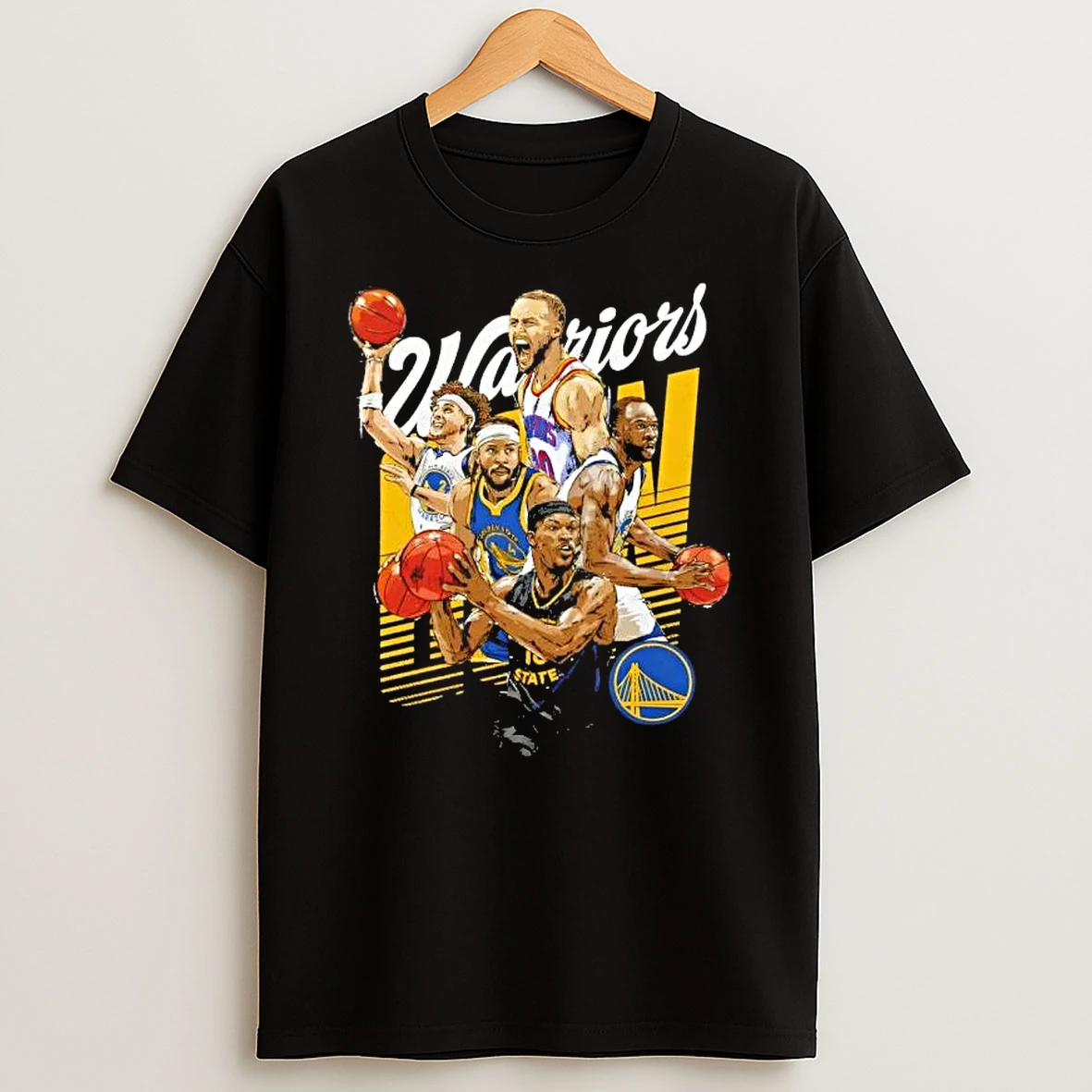 Golden State Warriors Basketball 2026 Starting 5 Cartoon T Shirt