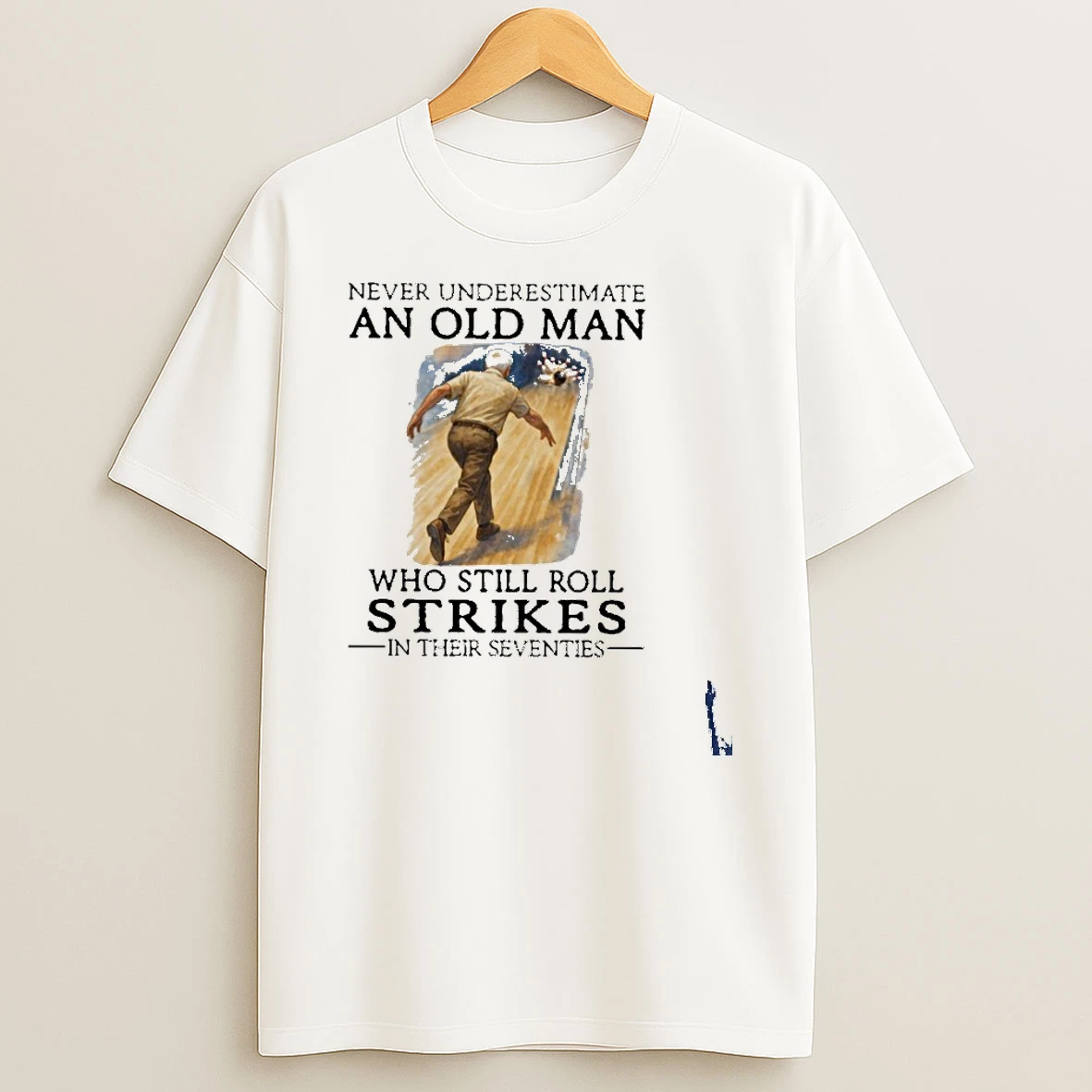 Grandpa Never Underestimate An Old Man Who Still Roll Strikes In Their Seventies T Shirt