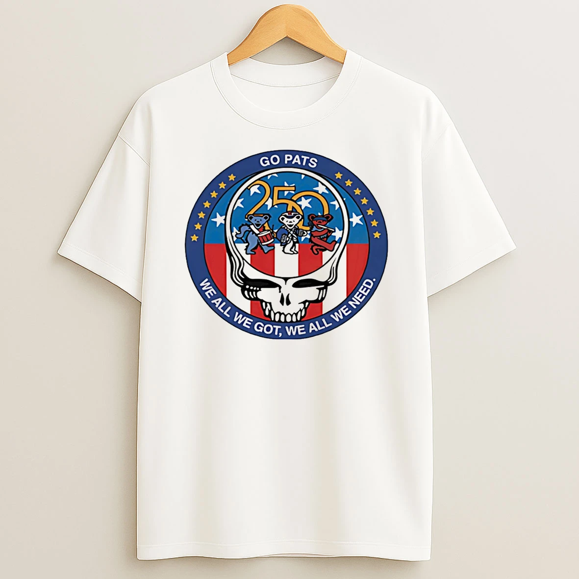 Grateful Dead Nfl New England Patriots Super Bowl T Shirt
