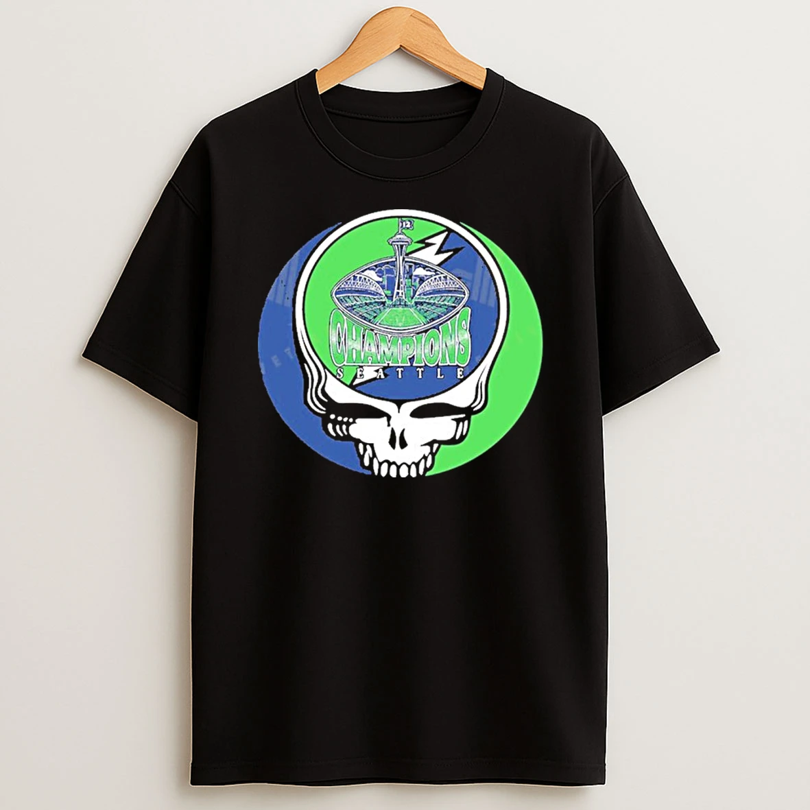 Grateful Dead X Seattle Seahawks Deadhead Super Bowl Lombardi Trophy 2026 T Shirt