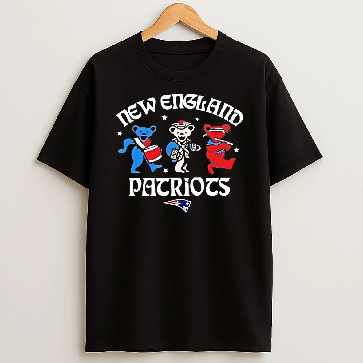 Grateful Dead X New England Patriots Football T Shirt