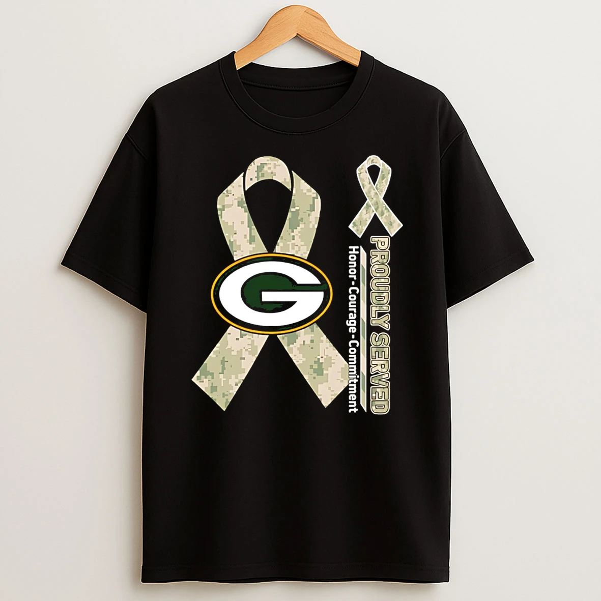 Green Bay Packers Proudly Served Honor Courage Commitment T Shirt