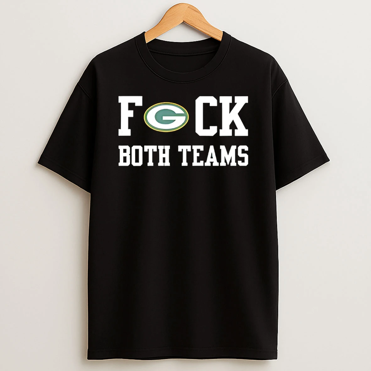 Green Bay Packers Football Fuck Both Teams Logo T Shirt
