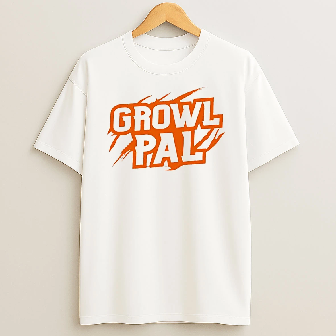 Growl Pal Orange Wild Beast Animal Claw Scratch Logo T Shirt