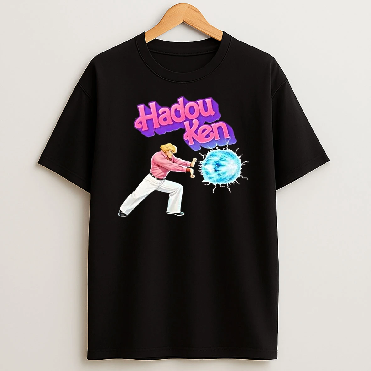 Hadouken Ken Funny Mashup Retro Gaming T Shirt