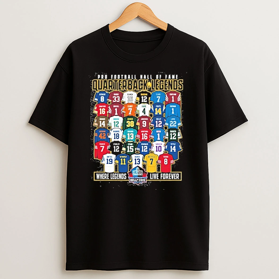 Hall Of Fame Class Of 2026 Quarterback Legends T Shirt
