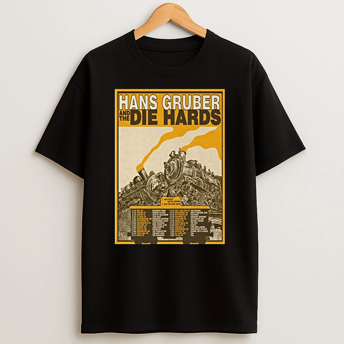 Hans Gruber And The Die Hards Tour Feb Mar 2026 T Shirt