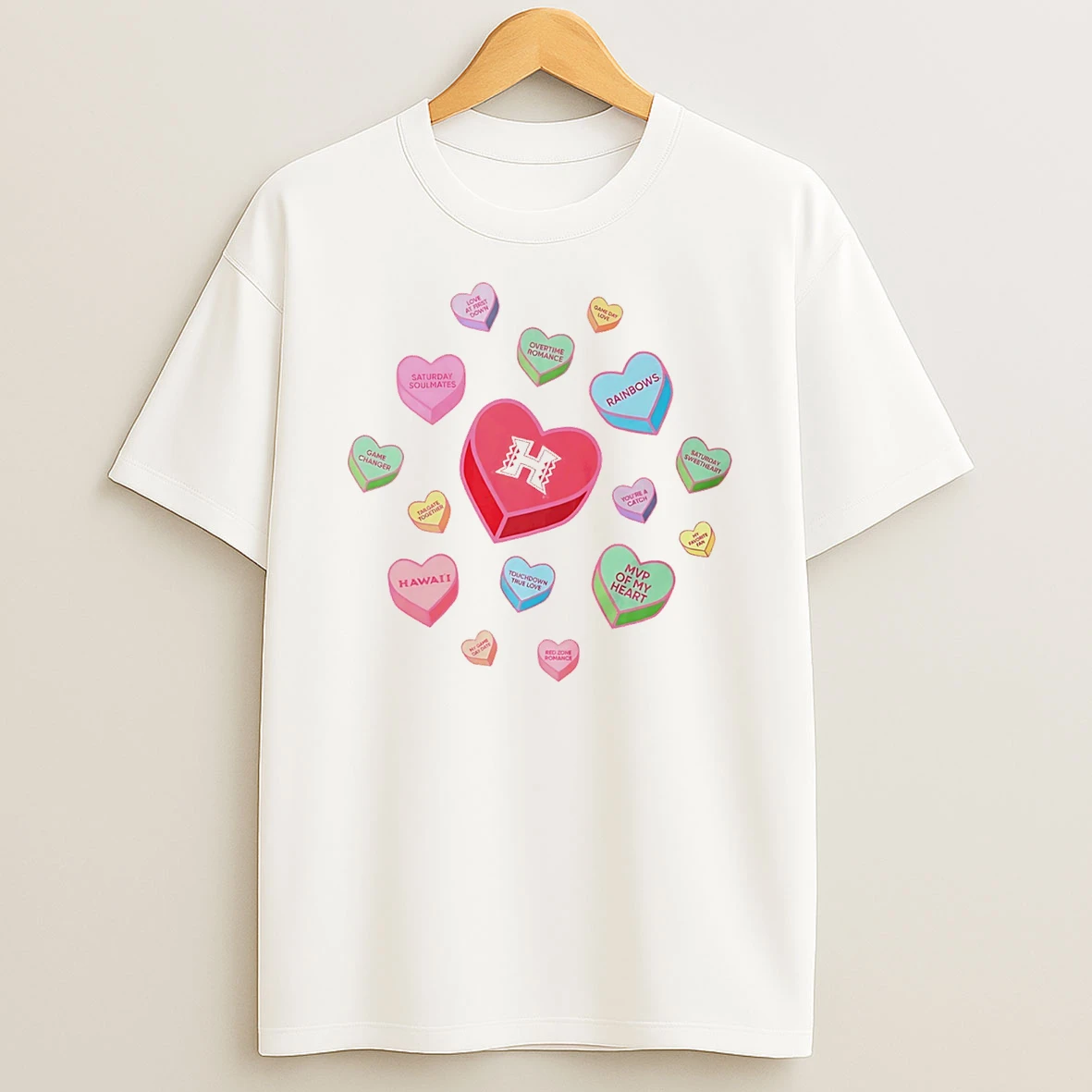 Hawaii Rainbow Warriors Sweet Talk Valentine Day T Shirt
