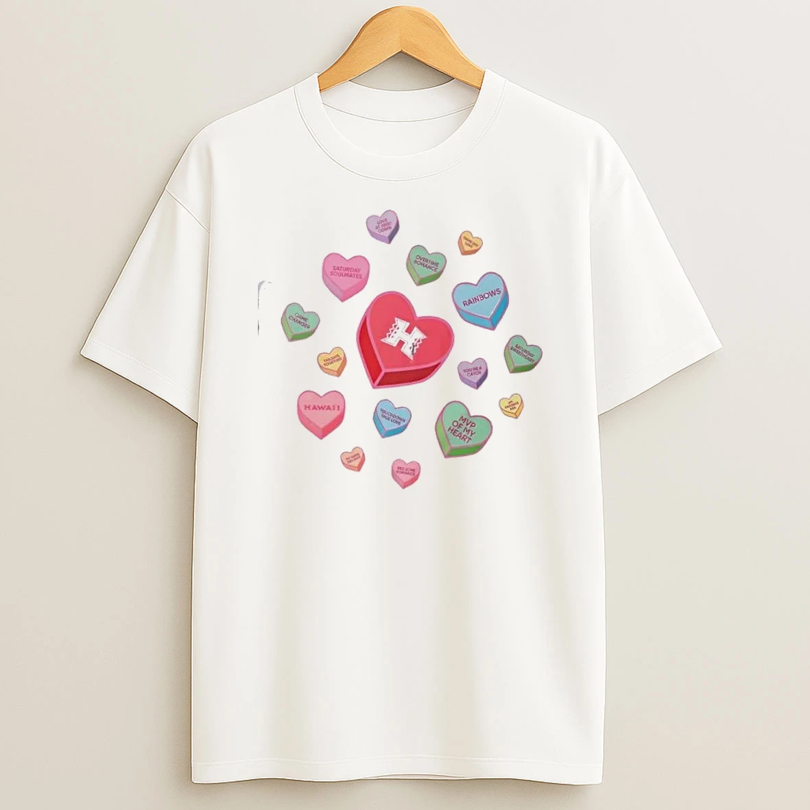 Hawaii Rainbow Warriors Sweet Talk Valentines Day T Shirt