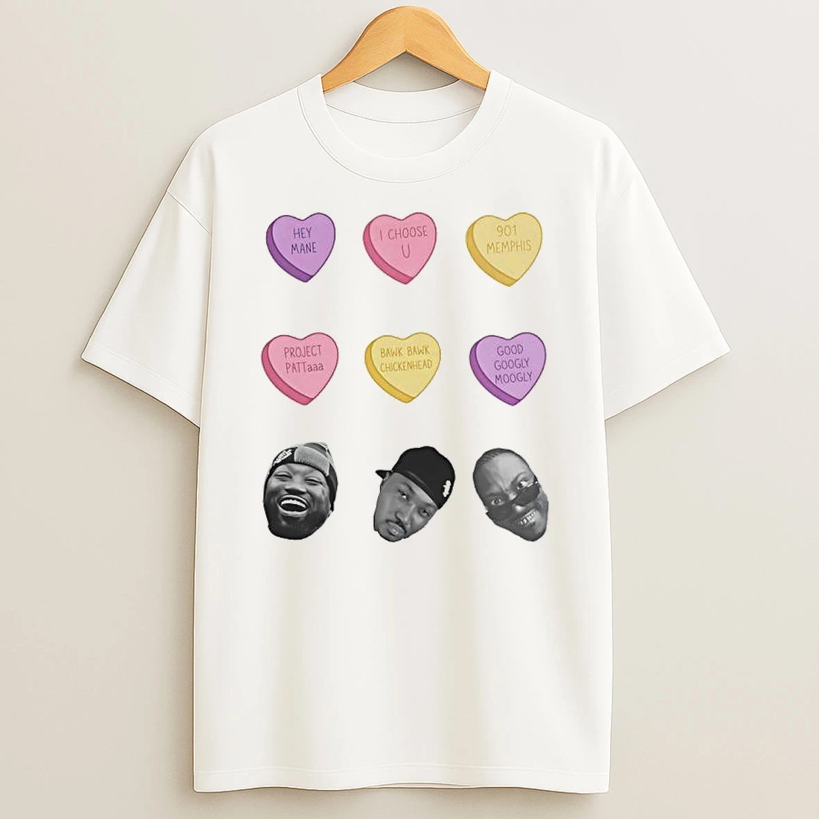 Hey Mane I Choose U 901 Memphis Project Patta Bawk Bawk Chickenhead Good Googly Moogly T Shirt