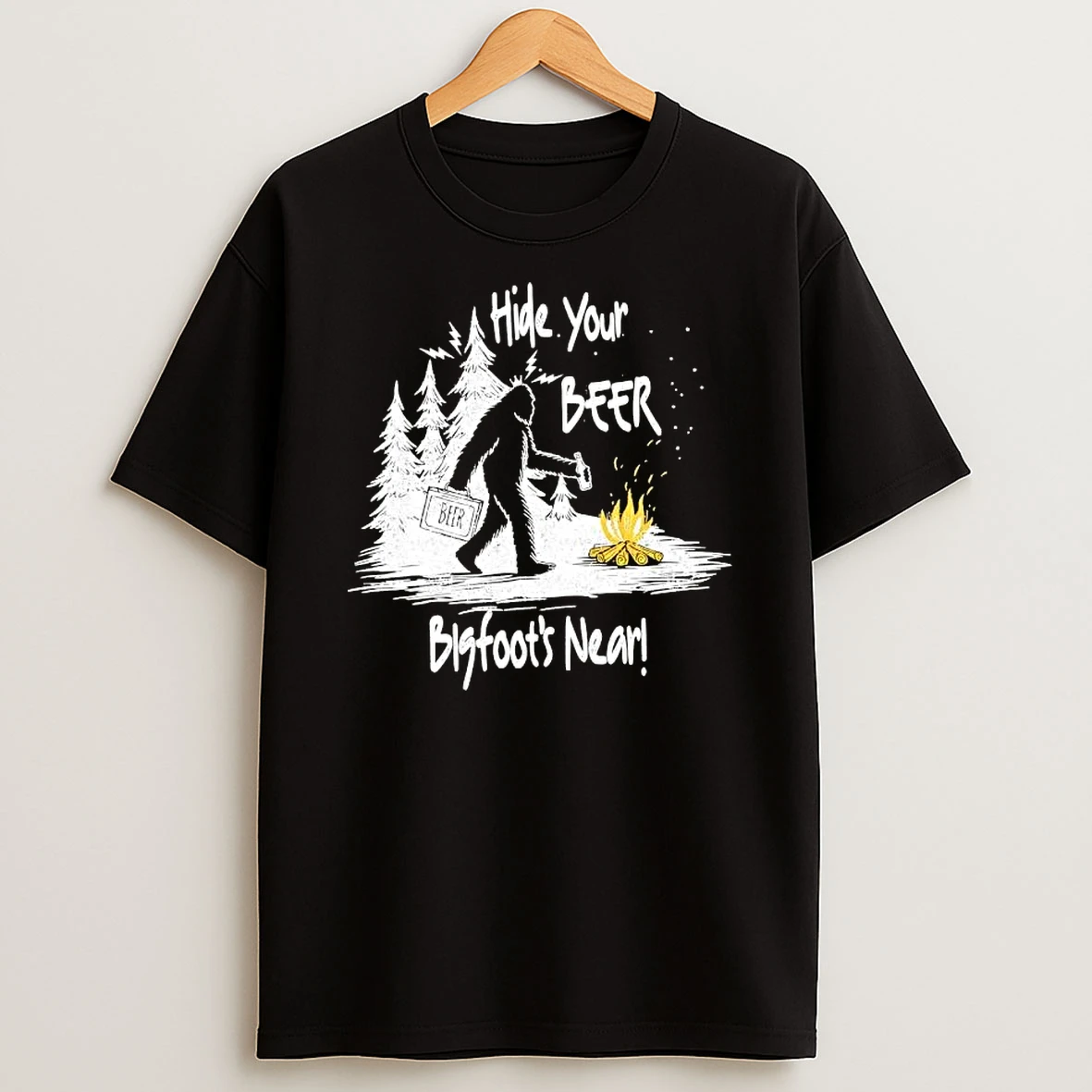 Hide Your Beer Bigfoots Near T Shirt