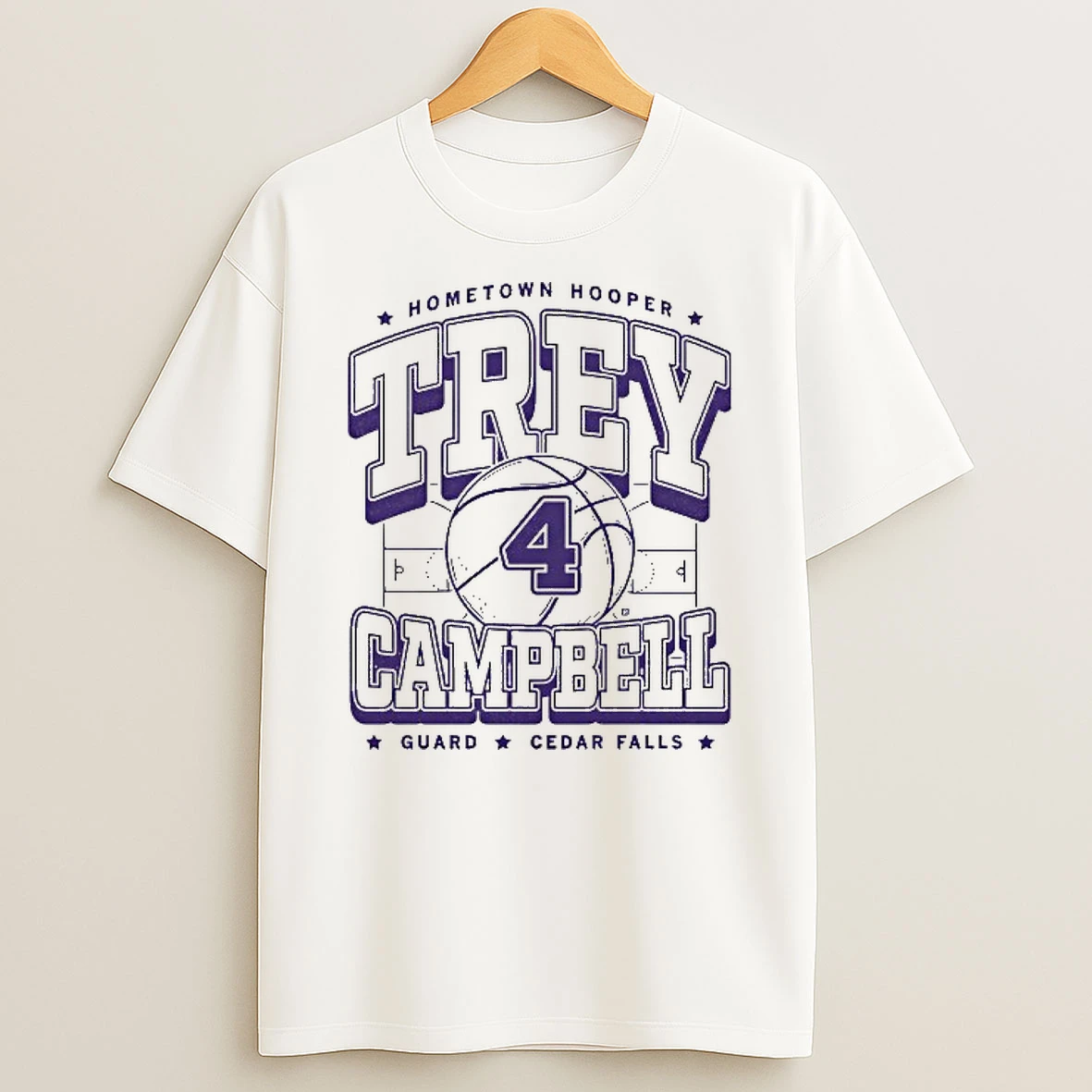 Hometown Hooper Trey Campbell 4 Max Collegiate T Shirt