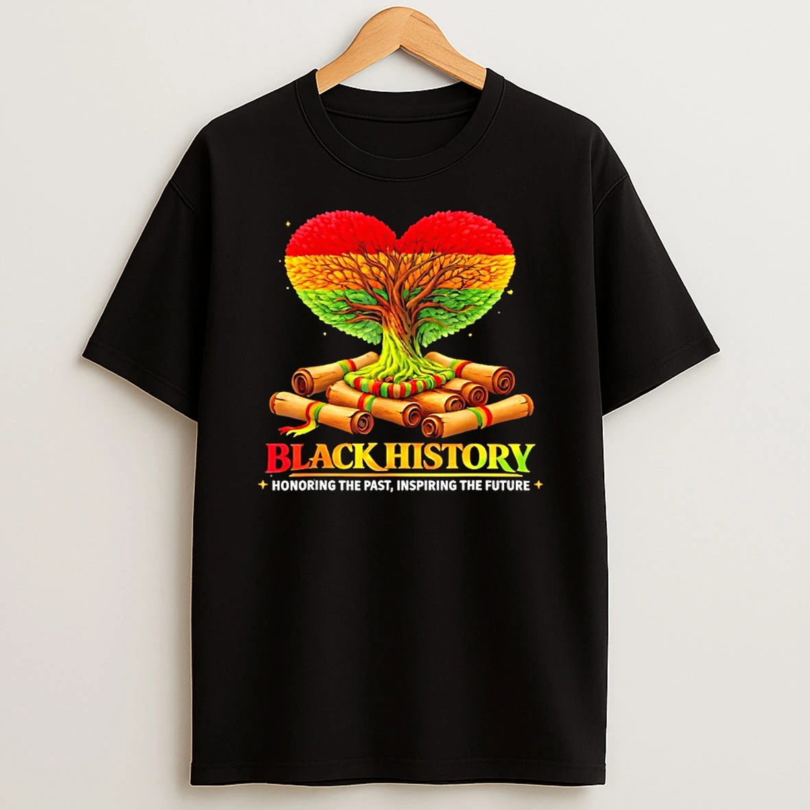 Honoring Past Inspiring Future Black History Month Fist Tree T Shirt