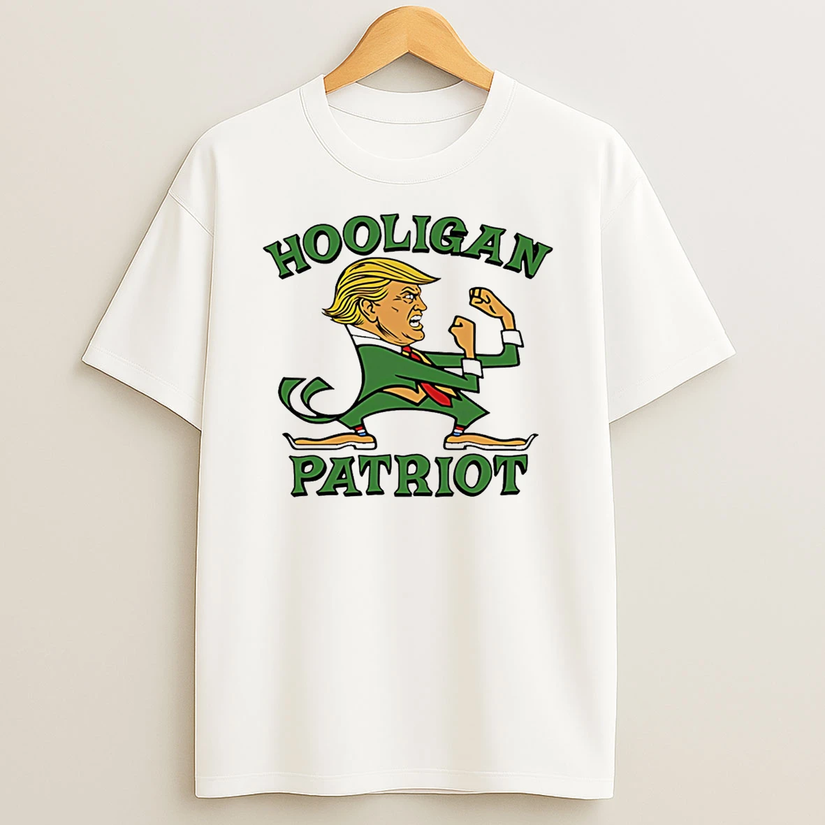 Hooligan Patriot Trump Cartoon T Shirt