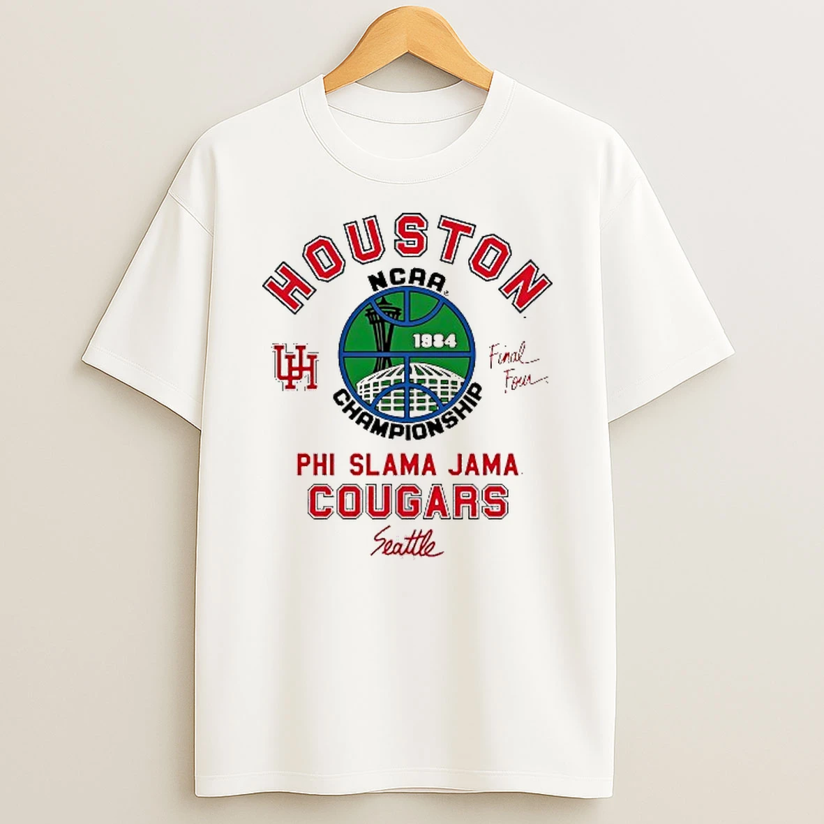 Houston Cougars Ncaa Phi Slama Jama 1984 Final Four T Shirt