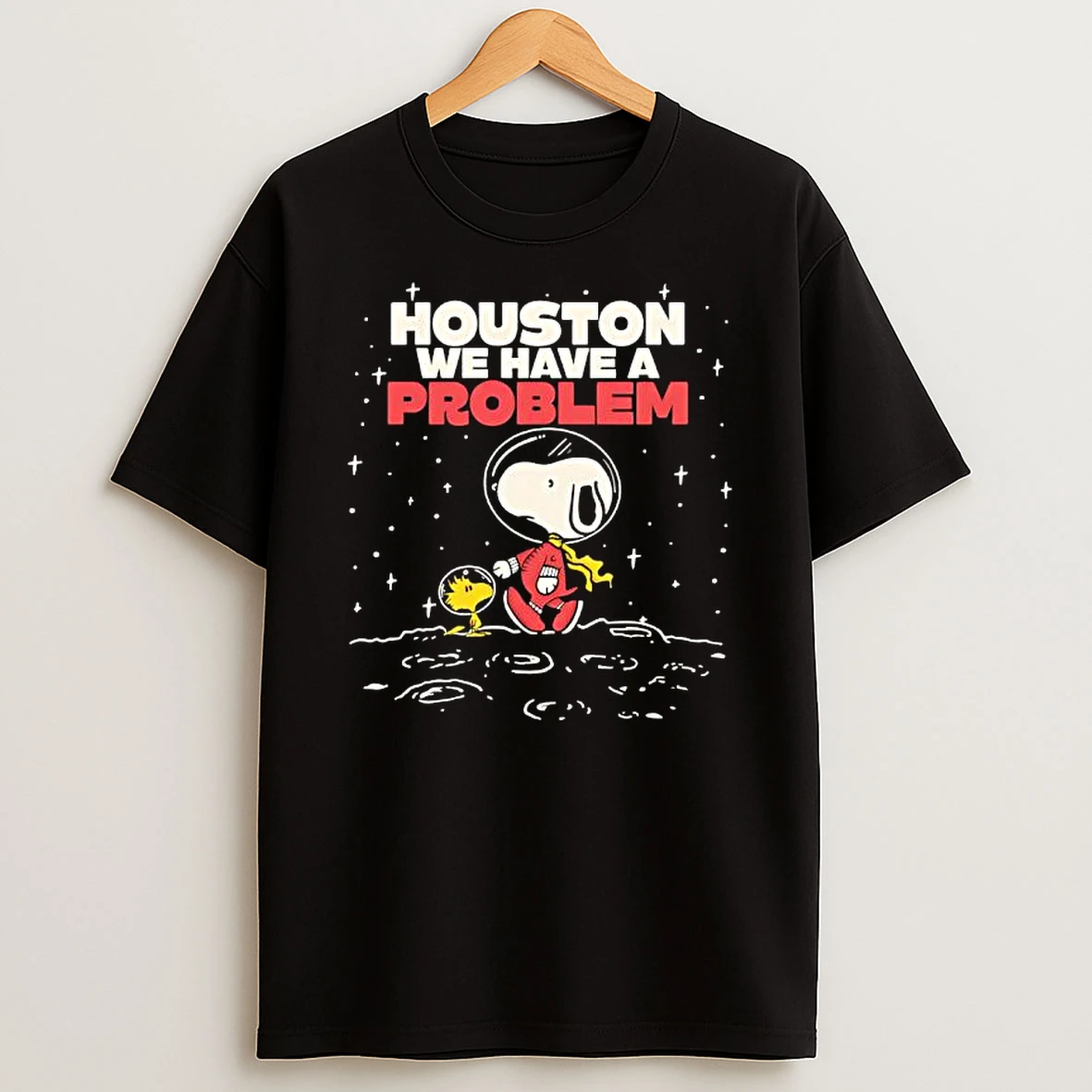 Houston We Have A Problem Snoopy And Woodstock Graphic T Shirt